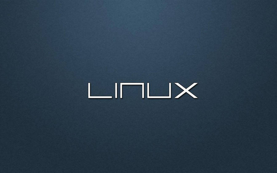 Linux 標誌以白色文字顯示在深藍色紋理背景上。 — Linux 壁紙