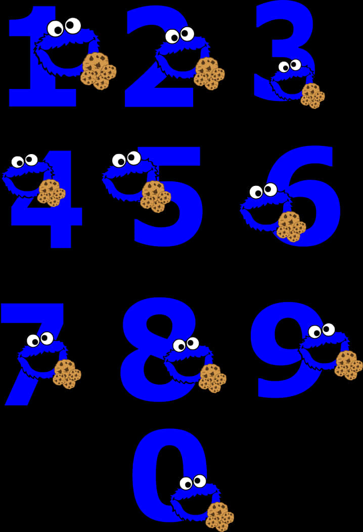 餅乾怪獸數字1至0 壁紙