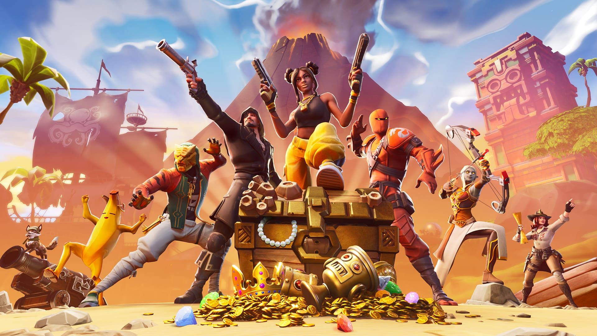 1080 Fortnite With Chest Of Gold