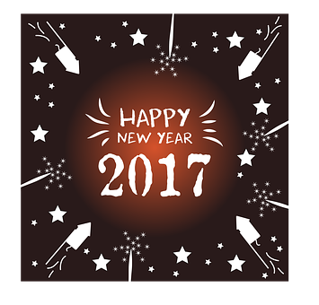 2017 新年快樂慶祝圖案 壁紙