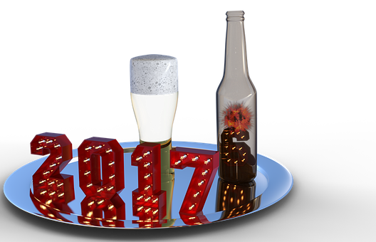 2017 新年慶典啤酒與燈光 壁紙