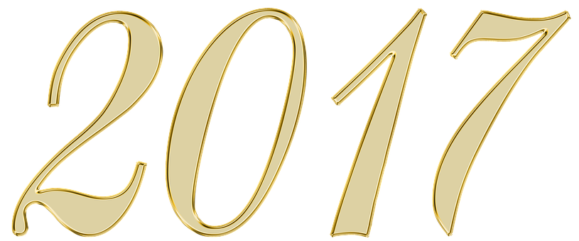 金色2017新年標題 壁紙
