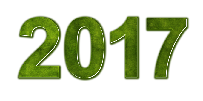 綠色發光2017新年 壁紙