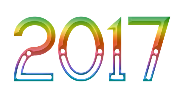 繽紛漸層新年2017 壁紙