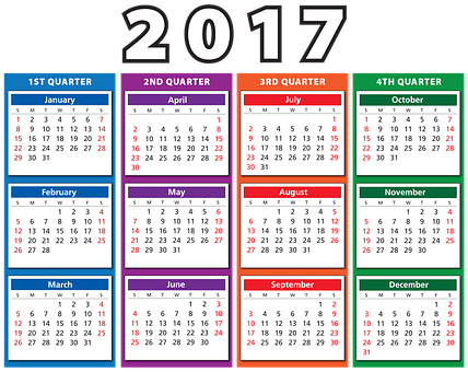 2017年繽彩年曆 壁紙