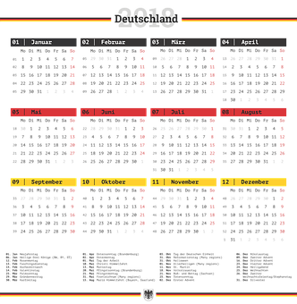 2018 紅黑行事曆 壁紙