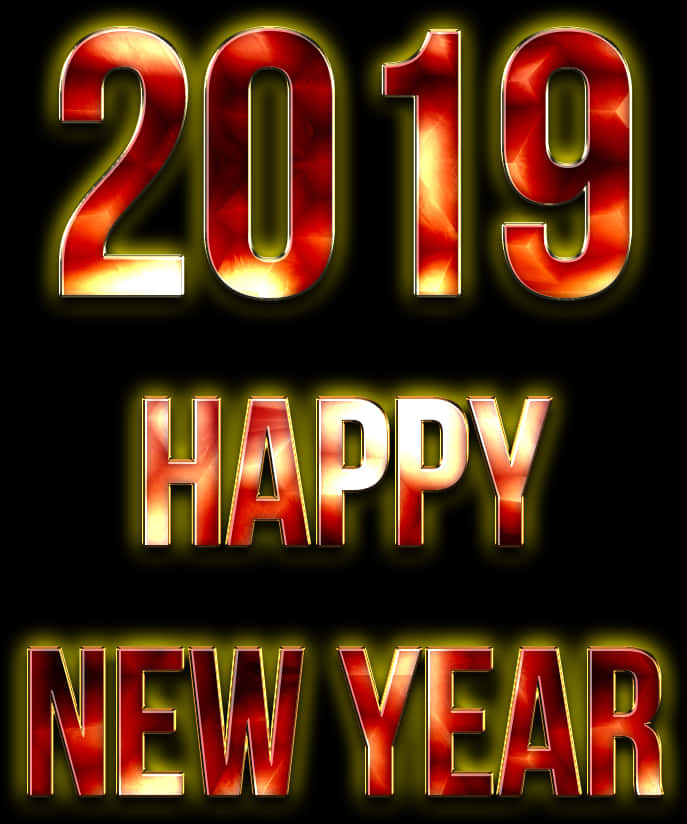 2019 新年快樂火焰 壁紙
