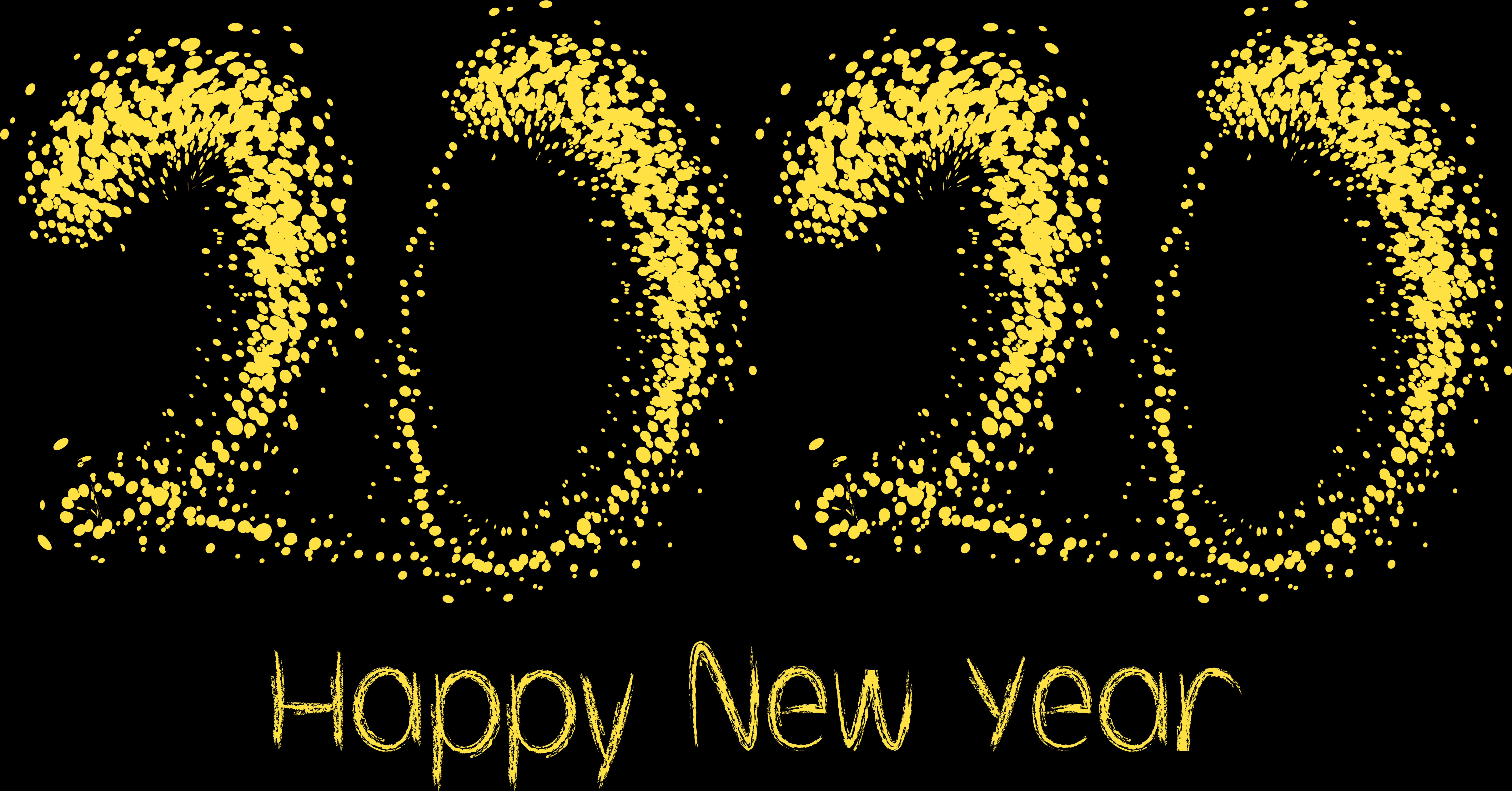 金色閃耀2020新年快樂 壁紙