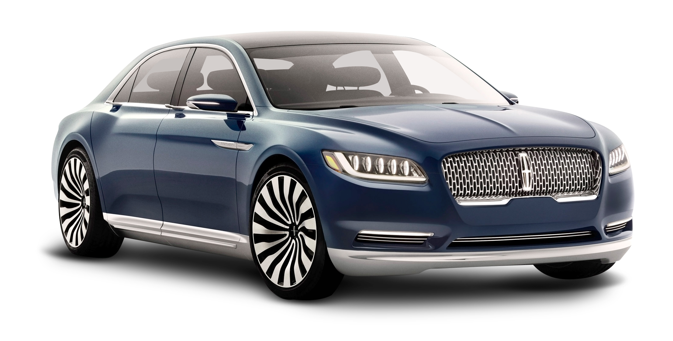 2023款藍色林肯豪華轎車 壁紙