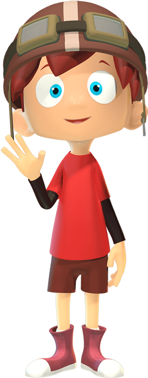 3D動畫男孩揮手 壁紙
