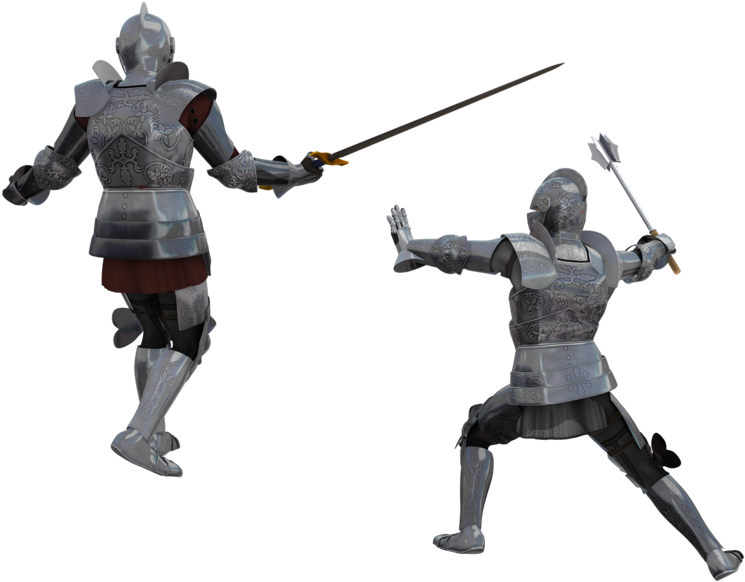 中世紀騎士決鬥3D渲染 壁紙