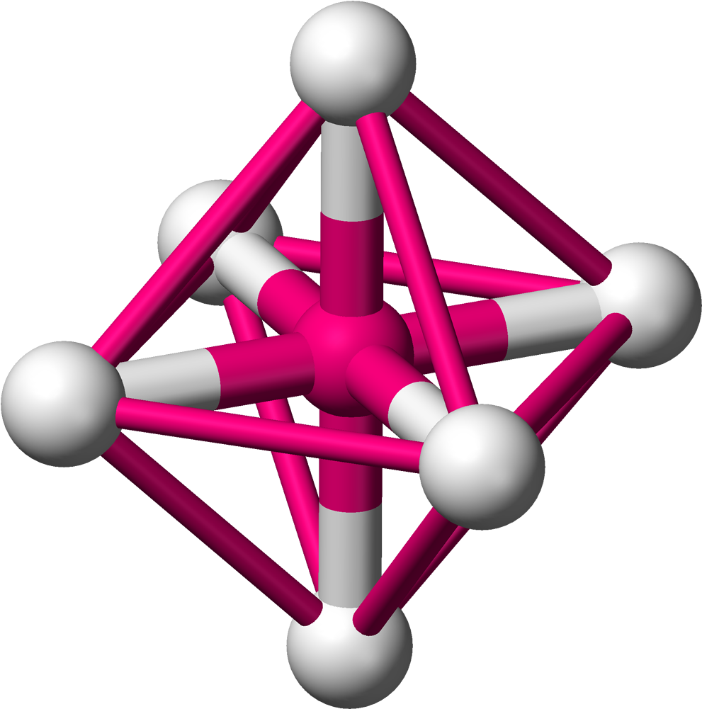 3D 模型：八面體分子幾何結構 壁紙