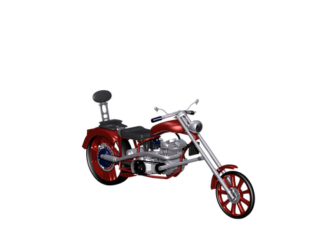 紅銀配色摩托車3D模型 壁紙