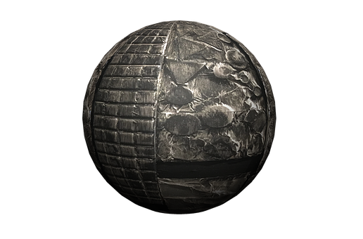 暗色紋理球體3D渲染 壁紙