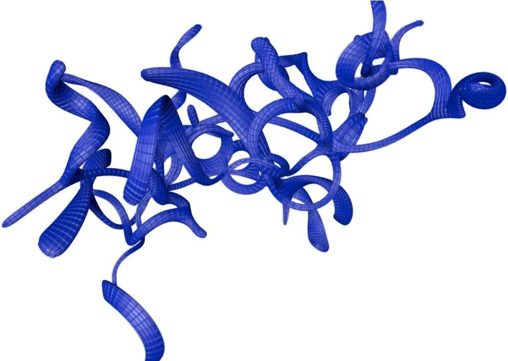 藍色蛋白質3D模型 壁紙