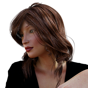 數位女性肖像3D渲染 壁紙