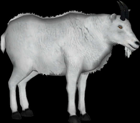 高山山羊3D模型孤立圖 壁紙