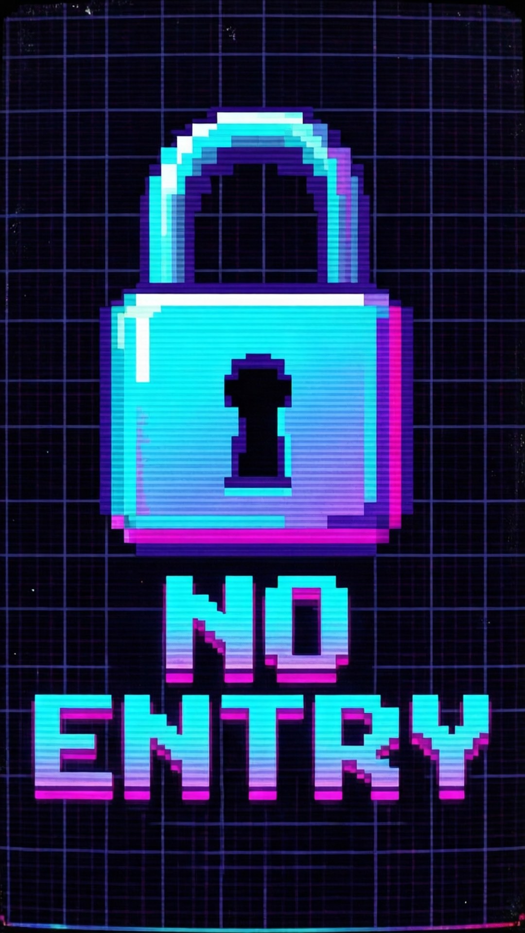 8Bit 禁止進入鎖 壁紙
