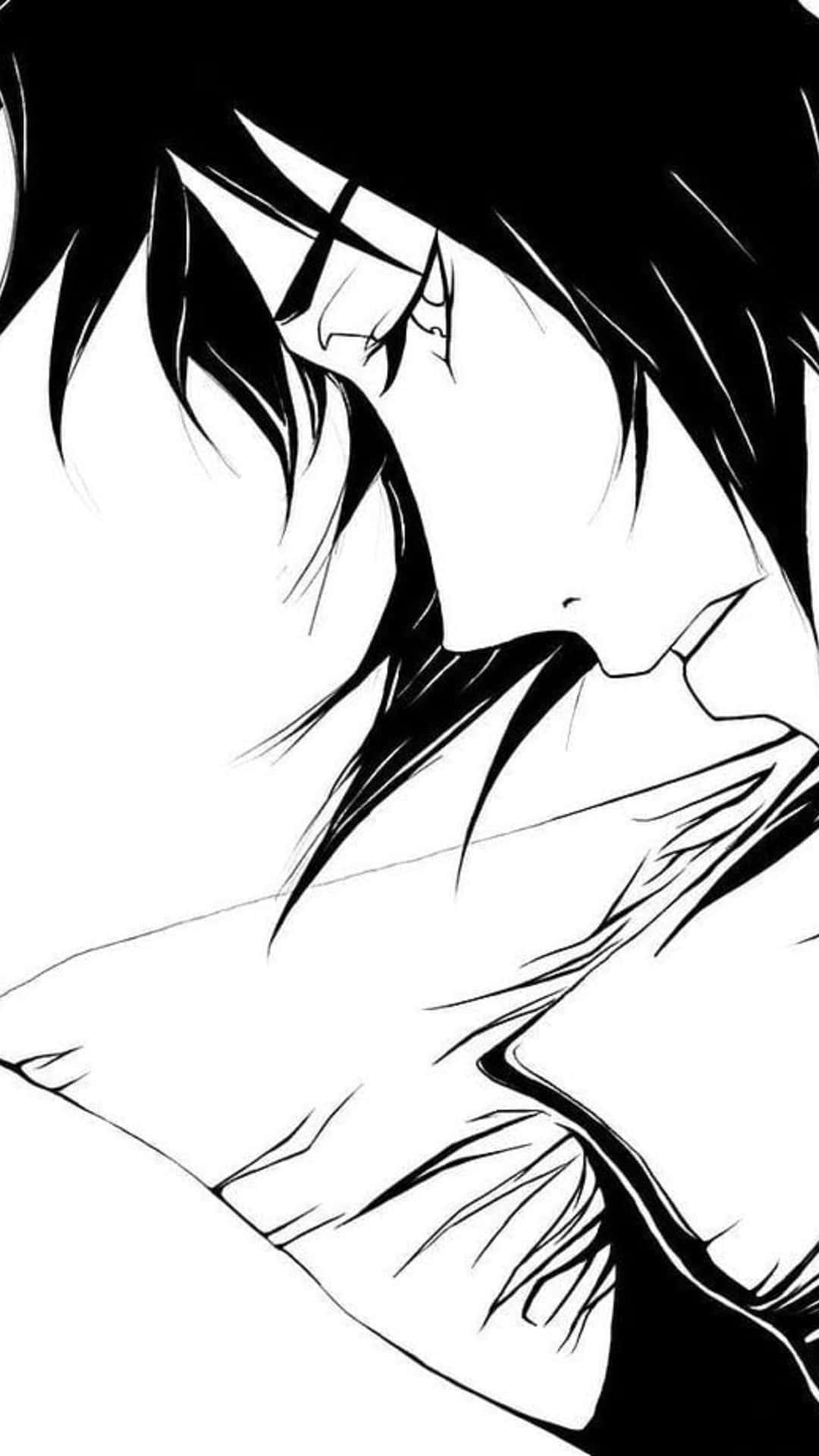 動漫角色，頭髮尖刺，閉著眼睛，姿勢平和。 — Sasuke 壁紙