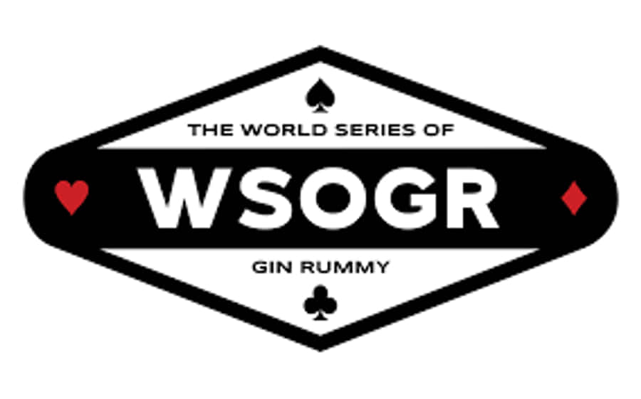 Playing Cards 桌布 壁紙 — The World Series of Gin Rummy 的黑白鑽石形標誌，包含撲克牌花色。