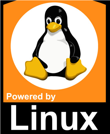 Linux 標誌，包含一隻卡通企鵝，下方有文字 — Linux 壁紙