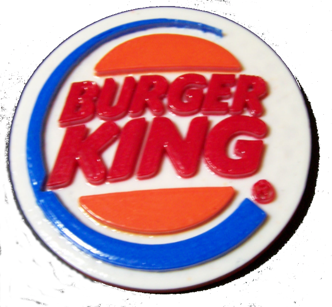 一個Burger King標誌徽章，帶有紅色文字和橙藍色點綴。 — Jordan Logo 壁紙