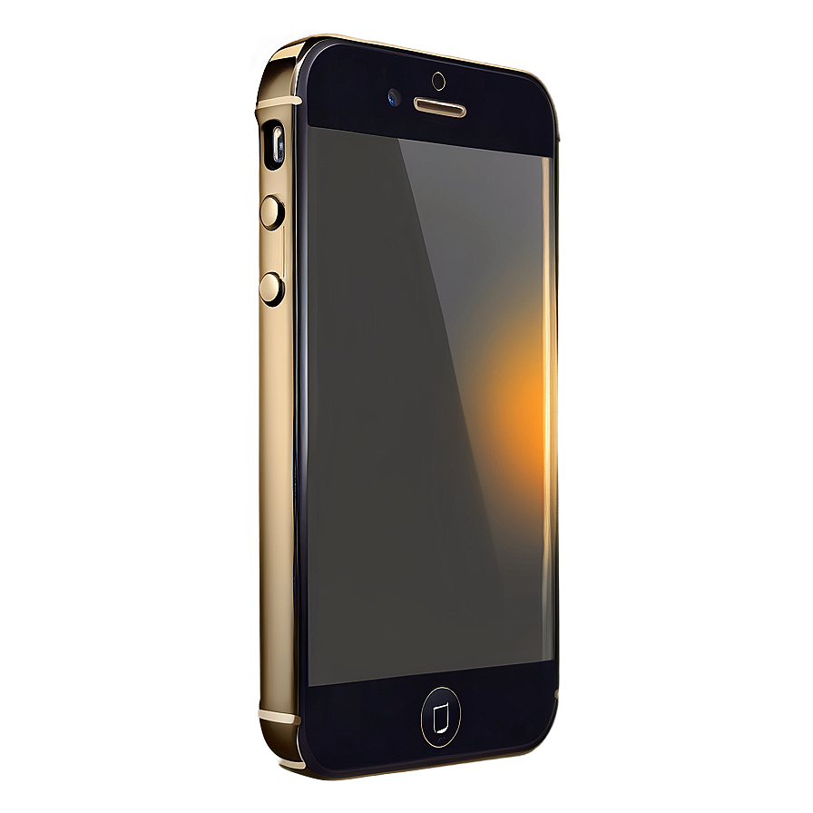 金色iPhone在黑暗背景上邊緣發光 — iPhone 11 壁紙