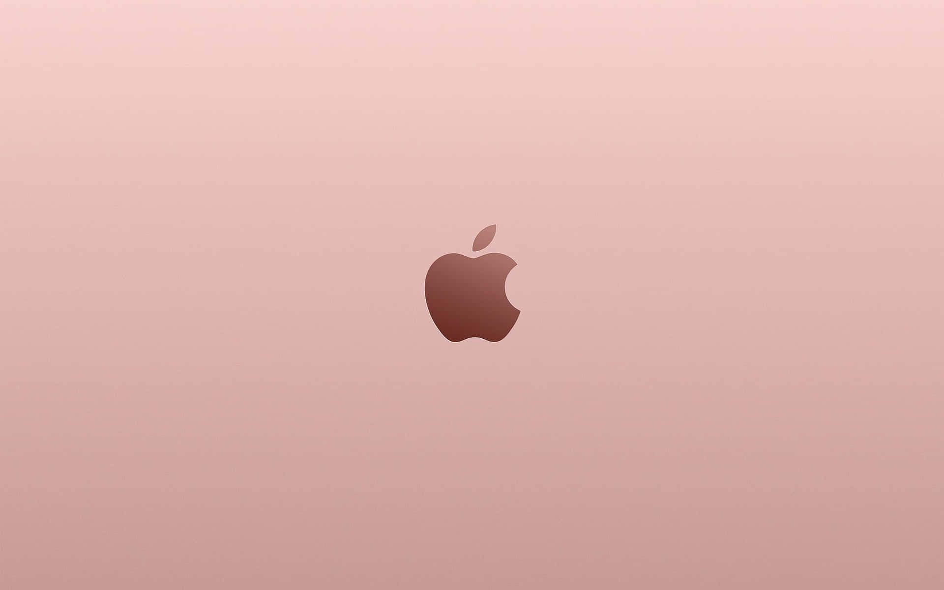 玫瑰金色漸變背景上的Apple標誌 — iPad 壁紙