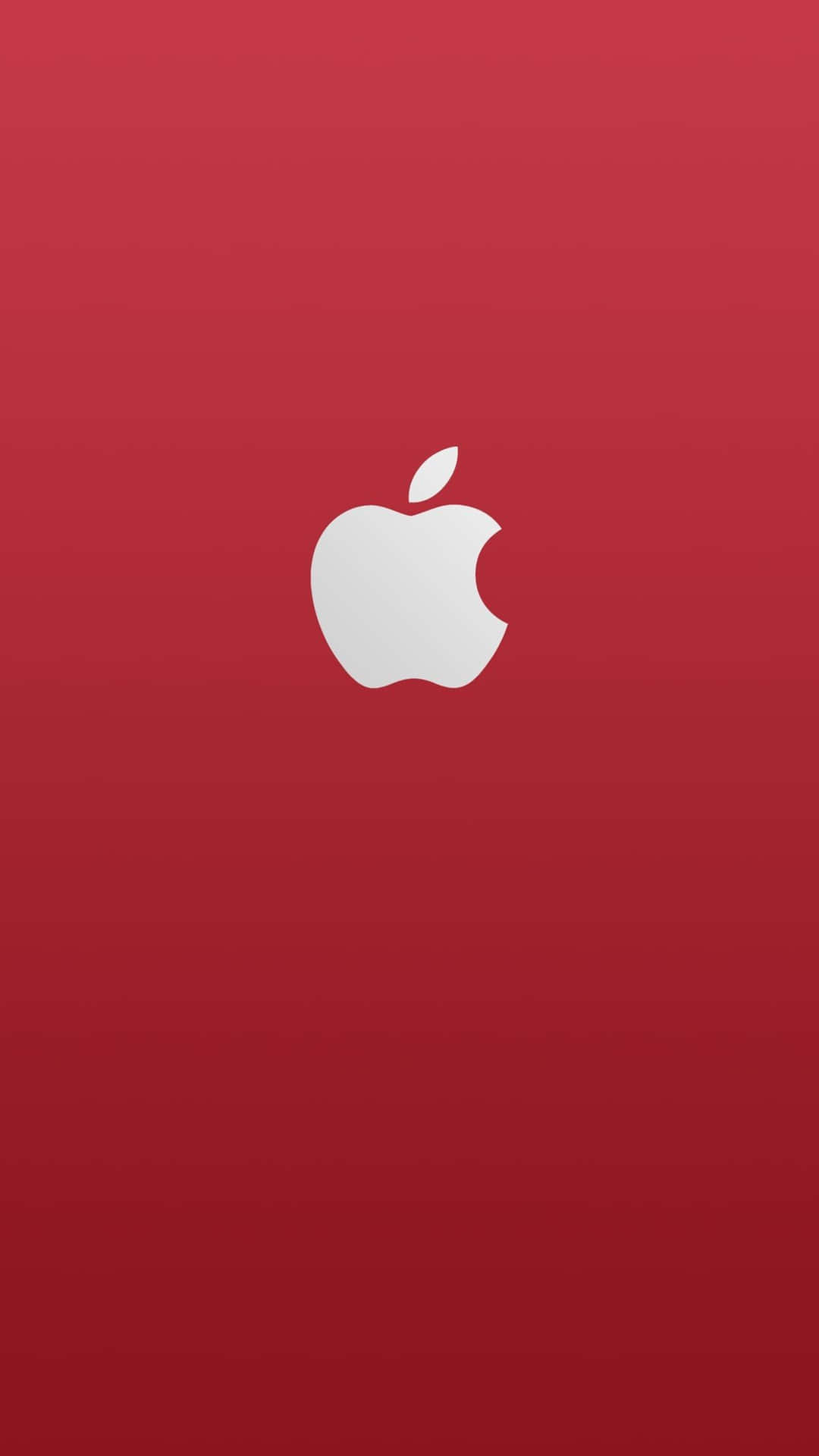 白色Apple標誌在紅色漸變背景上 — iPhone 11 壁紙
