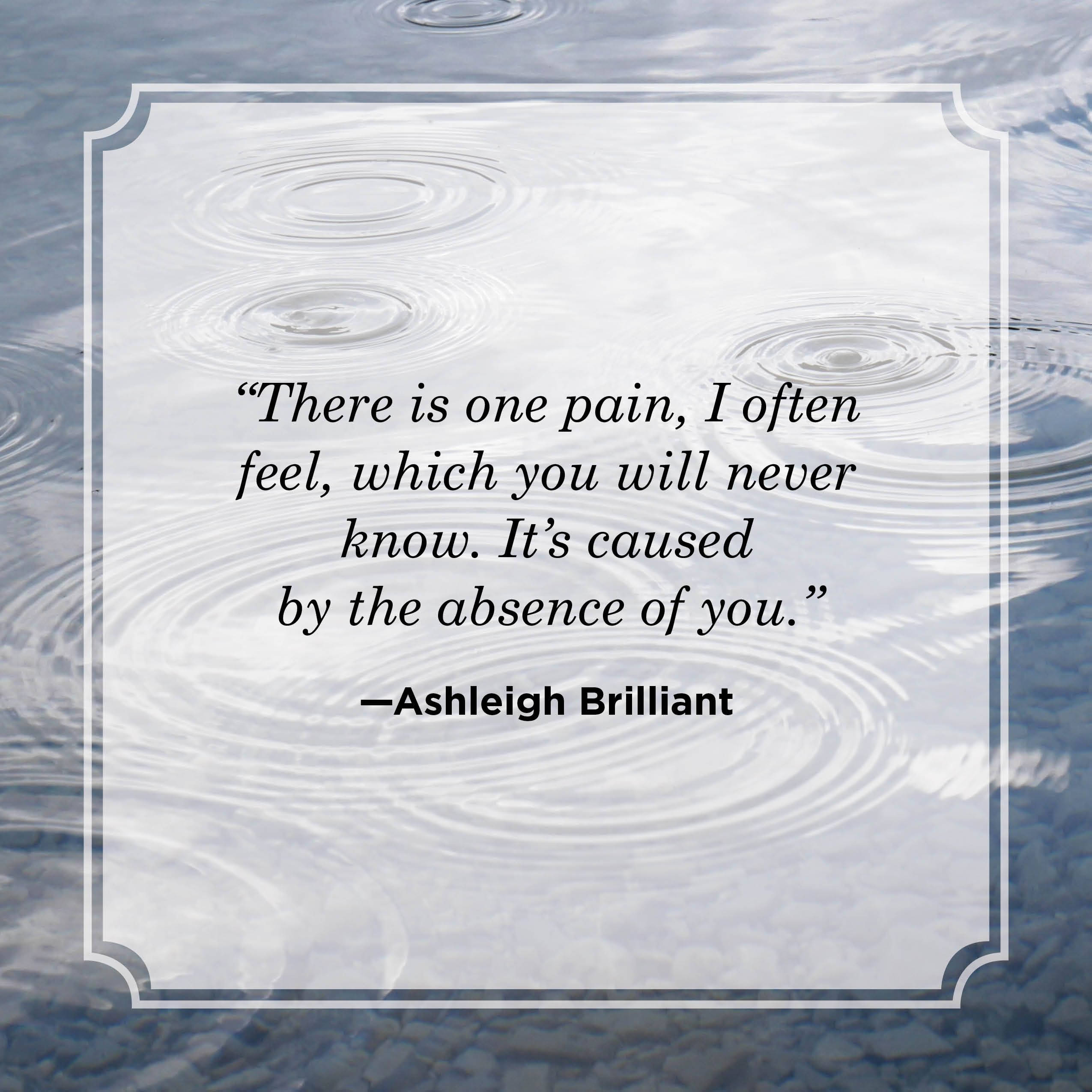 語錄 桌布 壁紙 — Ashleigh Brilliant 的一句名言漂浮在白色華麗框架中，下方是平靜的水面，帶有輕柔的漣漪。