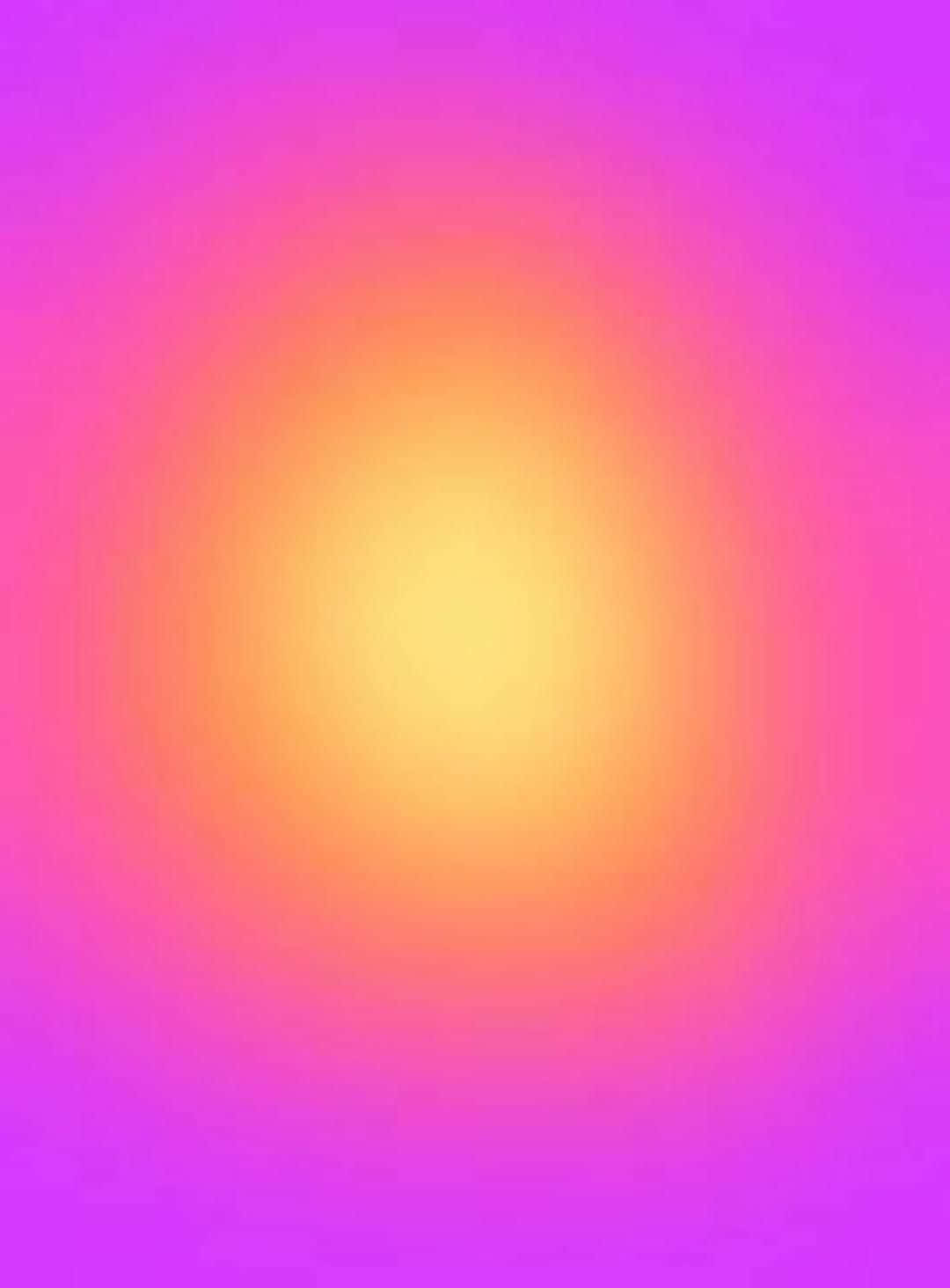  壁紙 — 從溫暖的黃色中心到鮮豔的洋紅色邊緣，一個光芒四射的漸變漩渦形成無縫的抽象爆發。