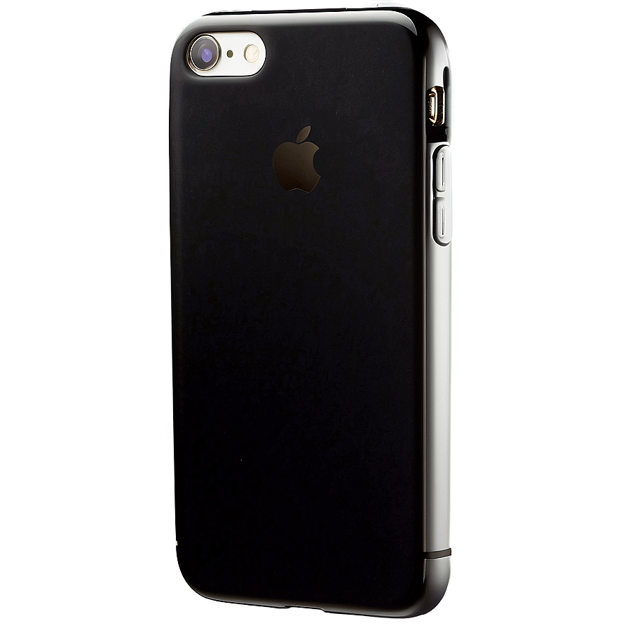 黑色iPhone，銀色飾邊，在深色背景上發光邊緣 — iPhone 11 壁紙