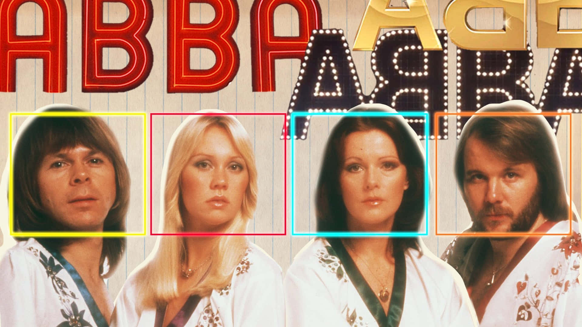 abba abba - 一群身著不同色彩的人們 壁紙