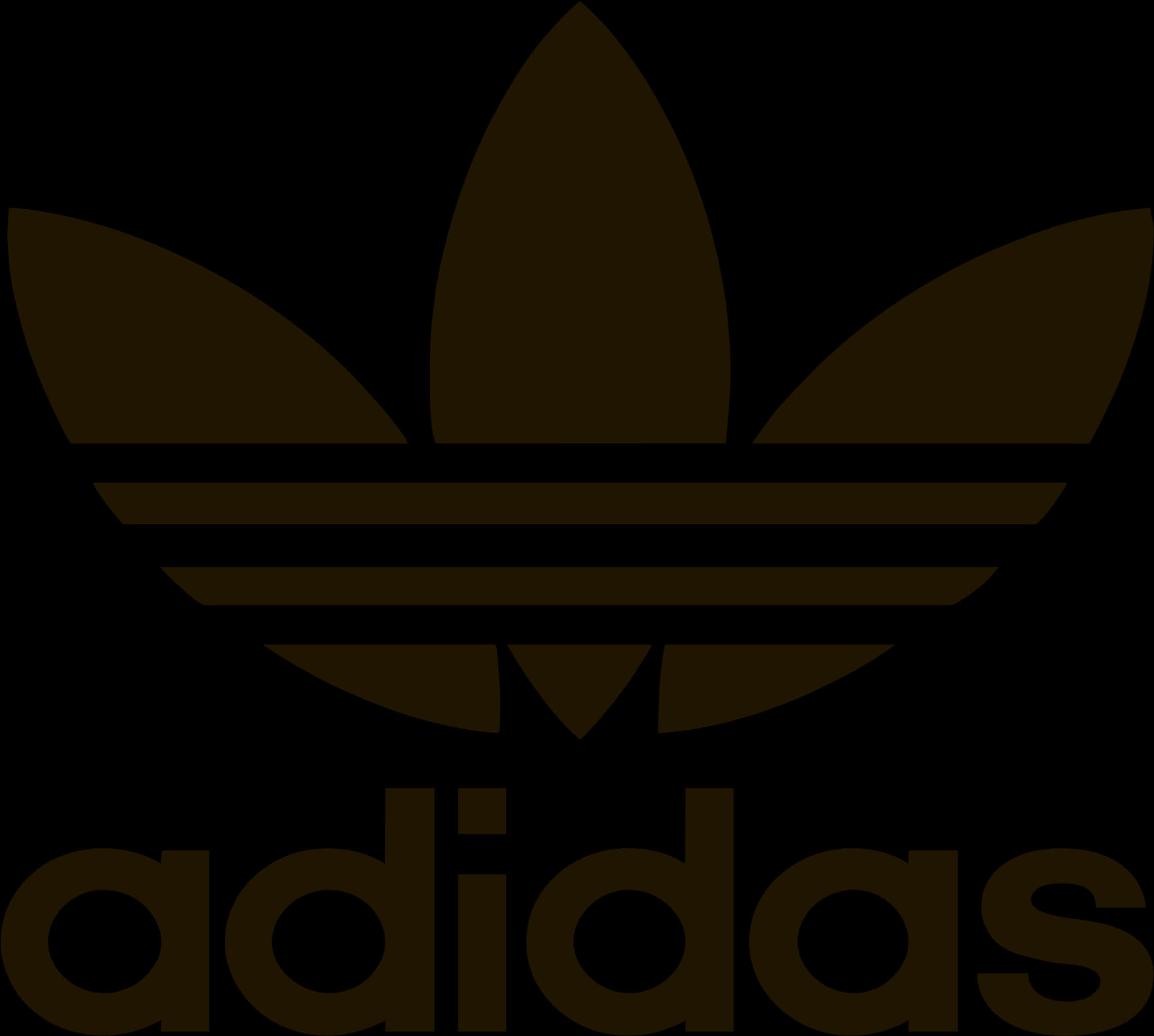 Adidas三葉草標誌黑色背景 壁紙