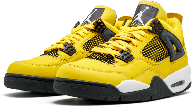 黃色 Air Jordan 4 運動鞋 壁紙