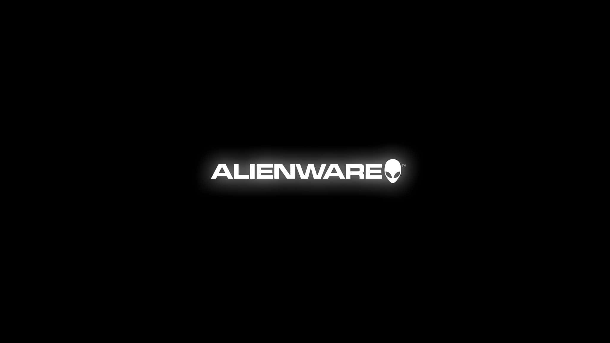 Alienware 標誌在黑色背景上 壁紙