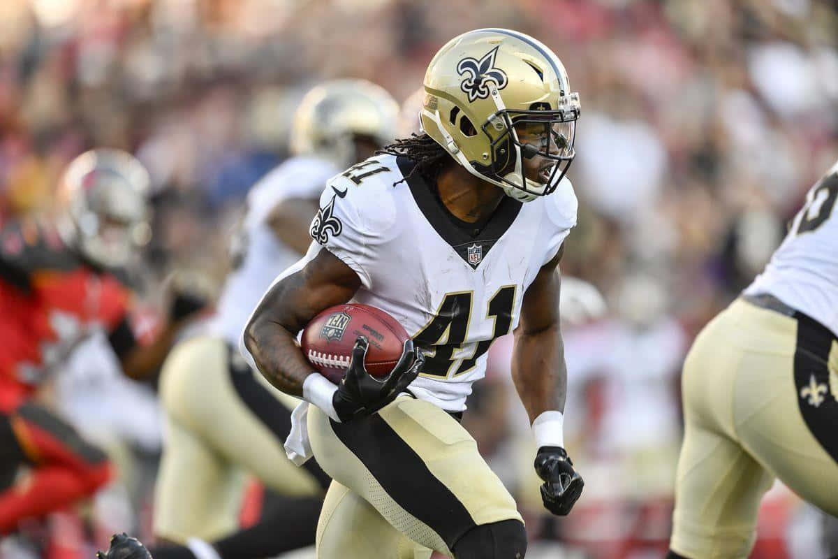 「Alvin Kamara：紐奧良聖徒隊的超人跑鋒」 壁紙