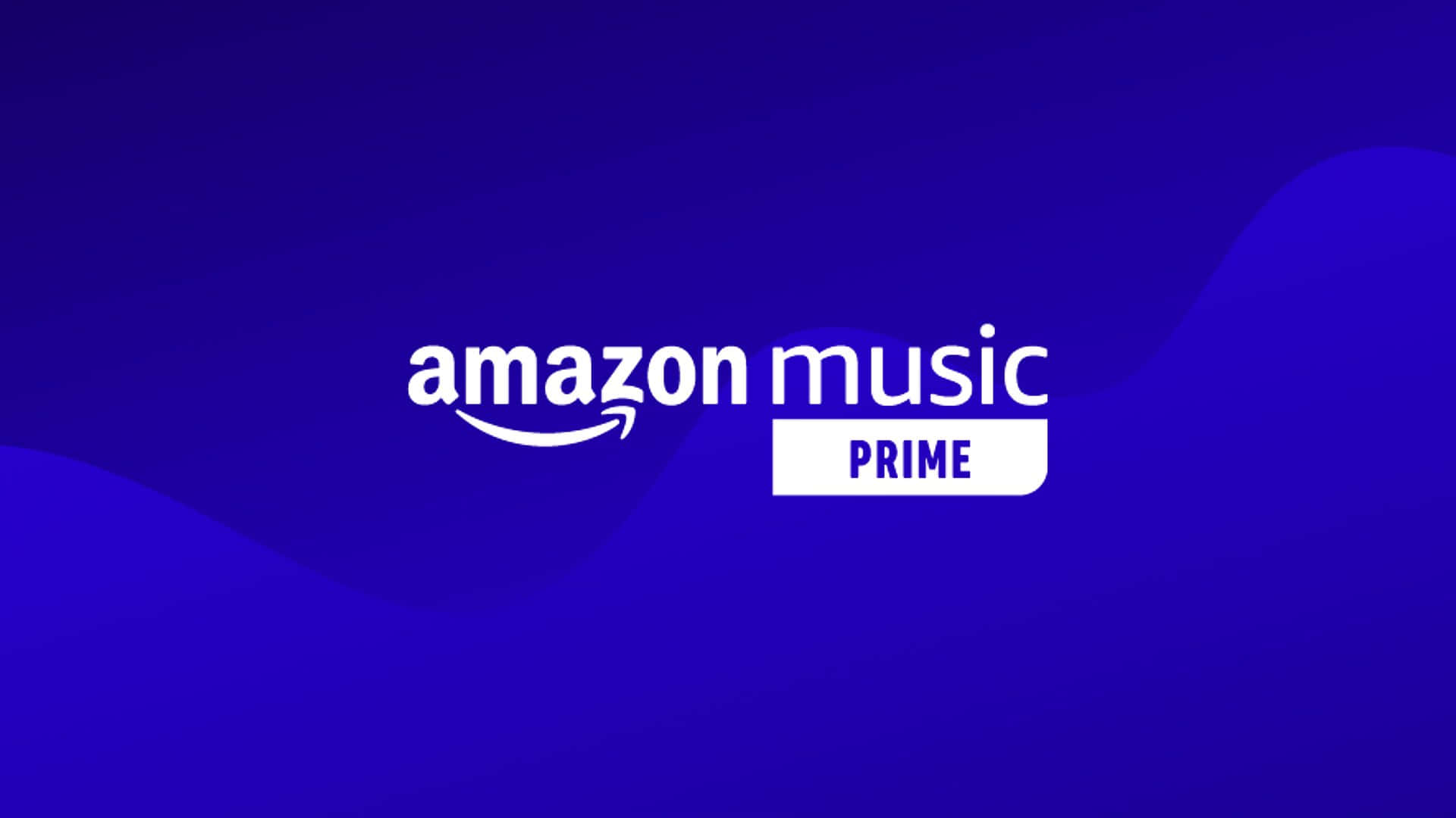 Amazon Music Prime 標誌在藍色背景上 壁紙
