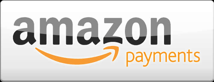 Amazon Logo 桌布 壁紙 — Amazon Payments 標誌，黑色文字和橙色箭頭，位於淺灰色漸變背景上。