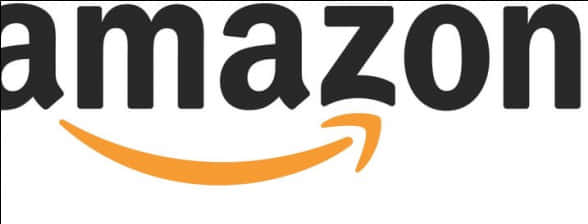 Amazon Logo 桌布 壁紙 — Amazon 標誌以粗體黑色文字呈現，並帶有一條從 'a' 彎曲到 'z' 的橙色箭頭，背景為純白色。