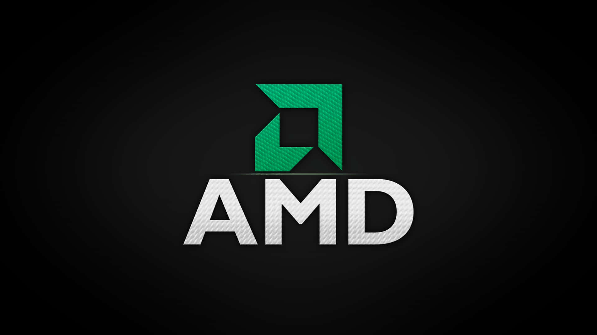 AMD 標誌，綠色正方形和白色文字在深色背景上 — Amd 壁紙