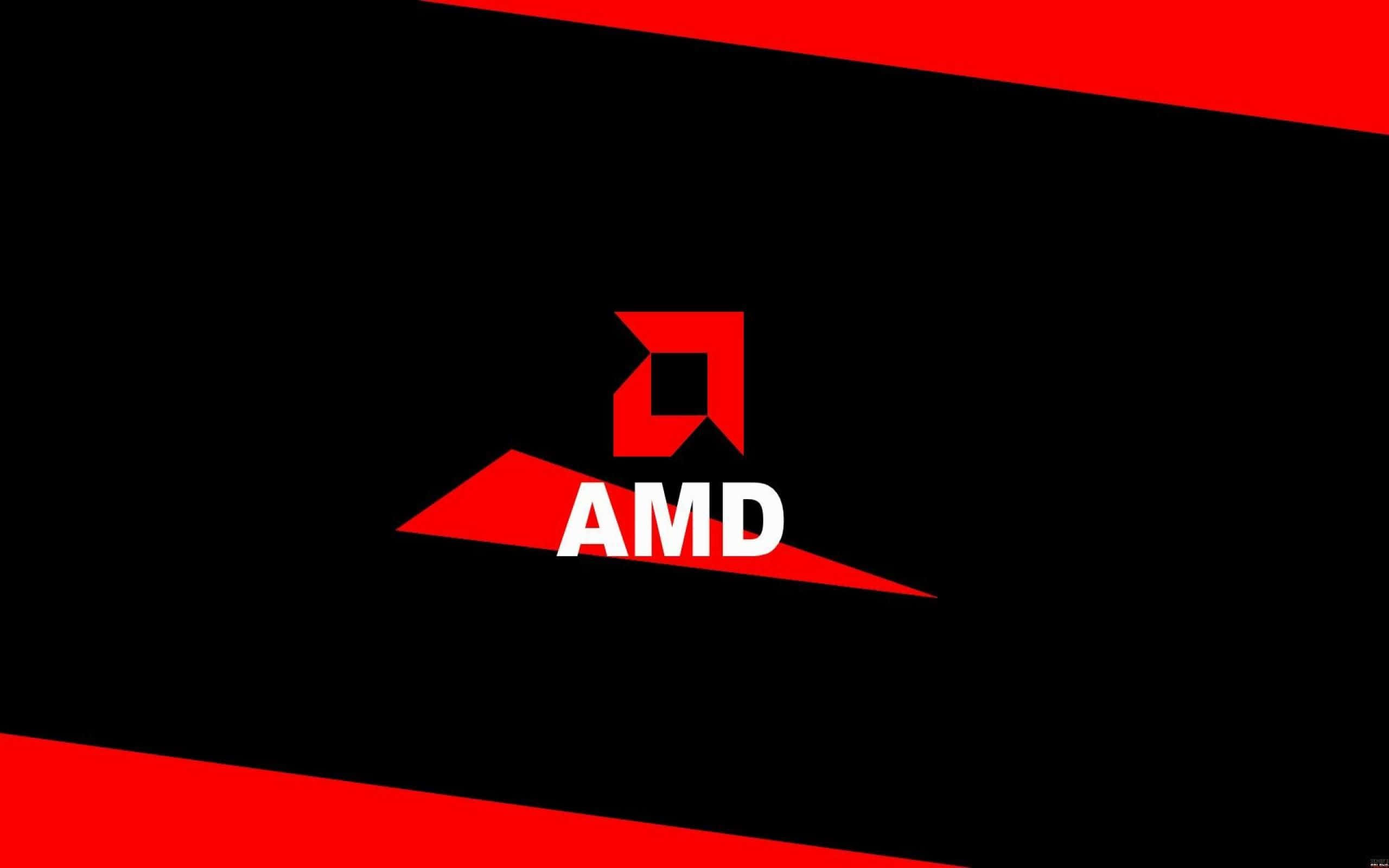 AMD 標誌在黑色背景上 壁紙