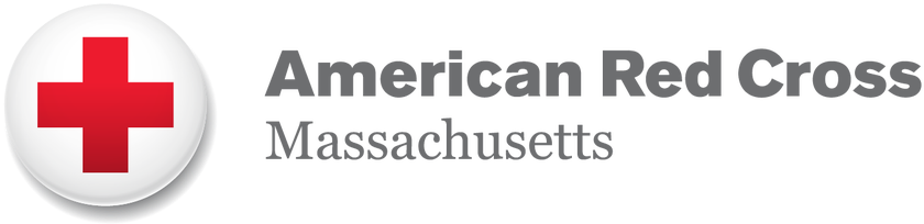 十字架 桌布 壁紙 — American Red Cross Massachusetts 標誌，白色圓圈上有紅色十字和灰色文字。