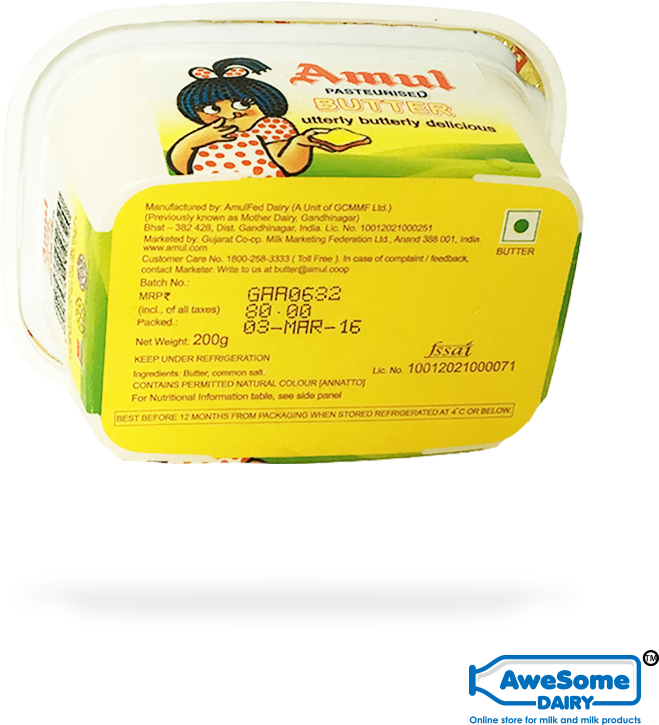 Product 桌布 壁紙 — Amul 巴氏殺菌奶油杯的特寫，帶有卡通女孩標誌和黃色標籤細節。