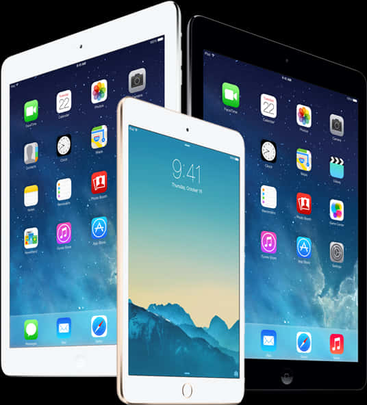 Apple iPad 系列機型展示 壁紙