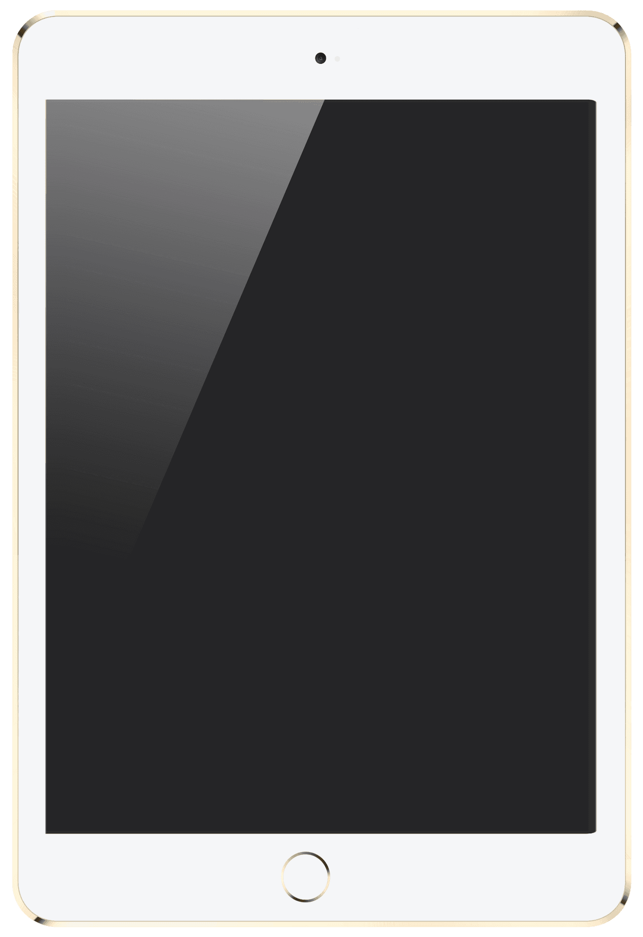 Apple iPad 金色正面視圖 — iPad 壁紙