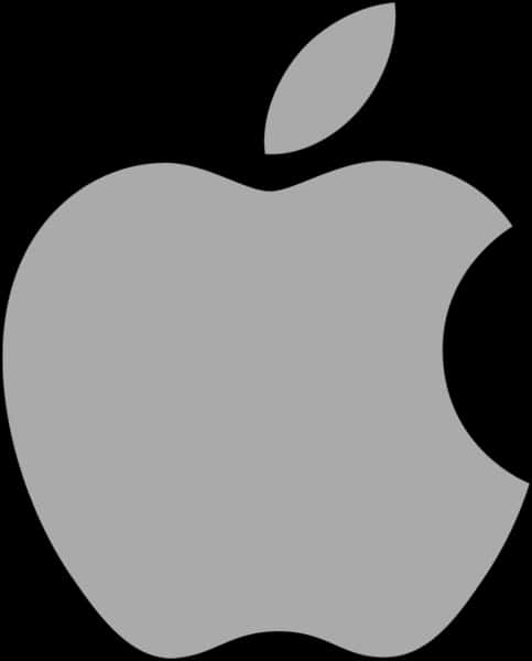 Apple 標誌灰色剪影 壁紙