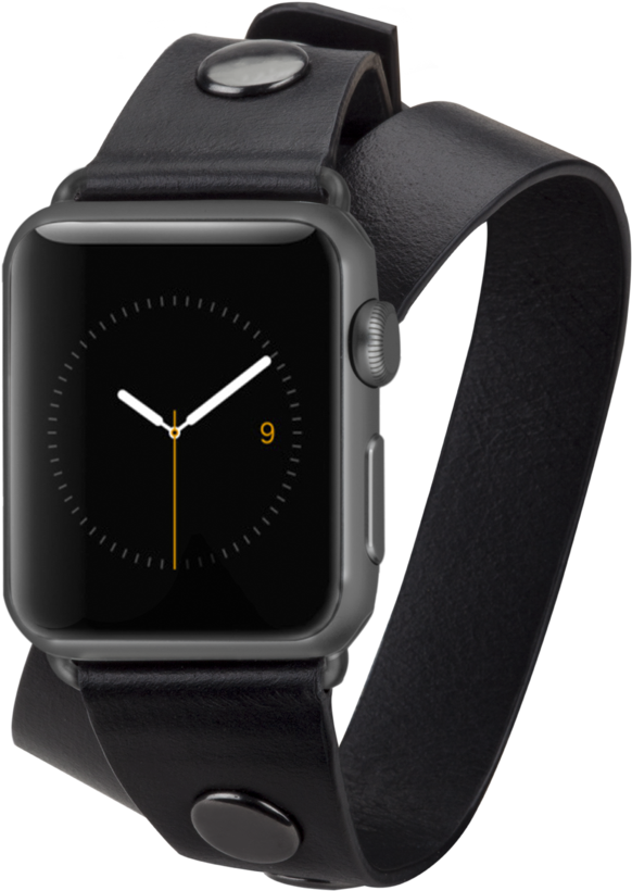 Apple Watch 黑色皮革錶帶 壁紙