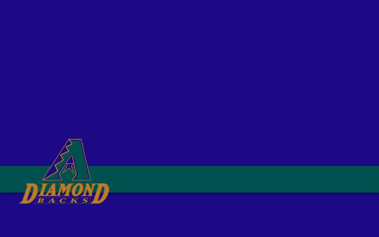 Arizona 桌布 壁紙 — Arizona Diamondbacks 標誌以金色和綠色呈現，背景為皇家藍色，帶有水平青綠色條紋。