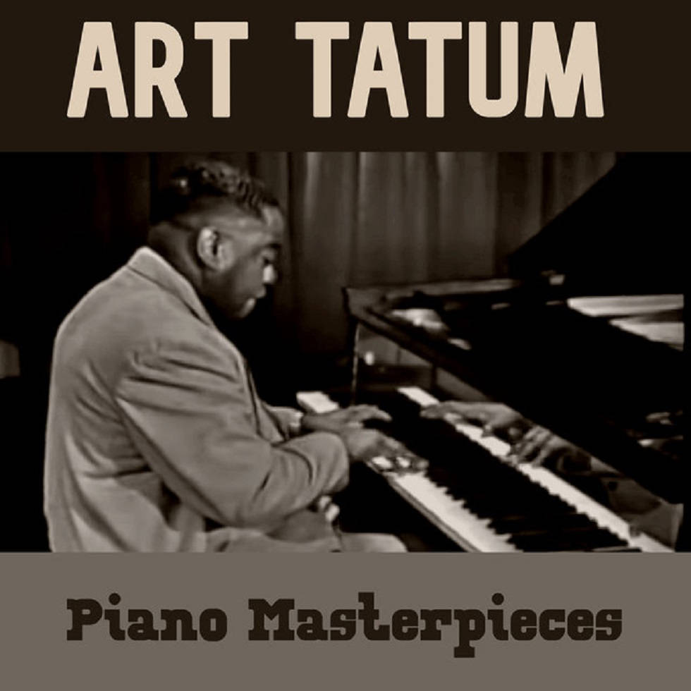 鋼琴 桌布 壁紙 — Art Tatum 在復古棕褐色照片中專注地彈奏鋼琴，表情專注，光線戲劇性。